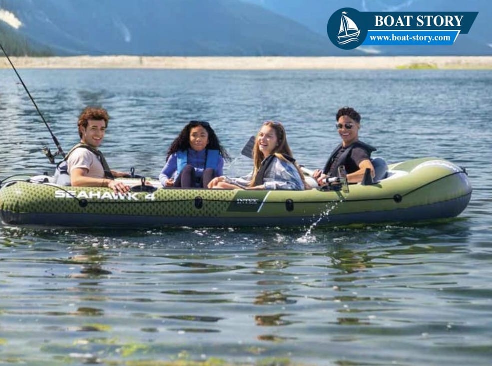 เรือยาง INTEX รุ่น SEAHAWK 4 นั่งได้ 4 ท่าน  อุปกรณ์ครบพร้อมปั๊มสูบลม